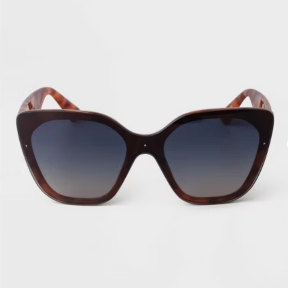 Women's Square Shield Sunglasses-A New Day.Brown: NO SCRATCHES